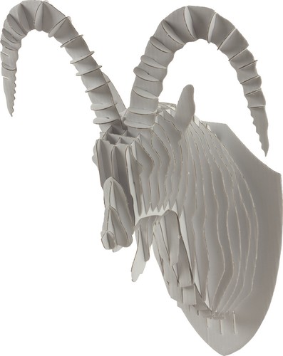 Tierkopf wandbild steinbock - 3d,
