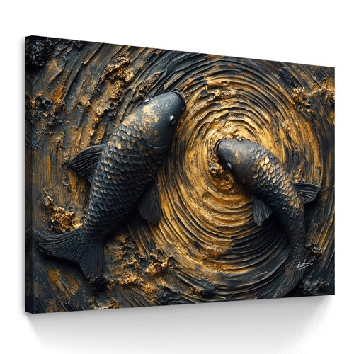 Leinwandbild abstrakt fische - abstrakt,