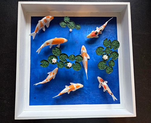Bild koi 001 handbemalt - bild,