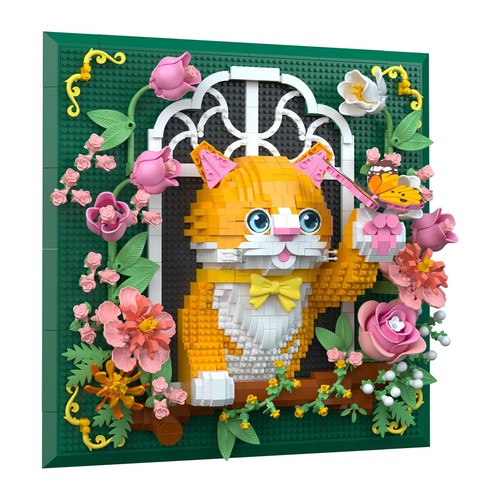 Wandbilder set katze aus - 3d,