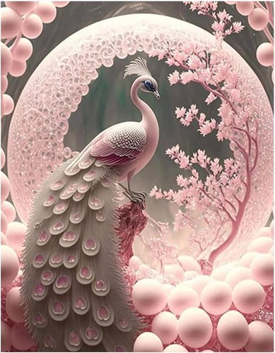 Diamant painting pink - 3d,
