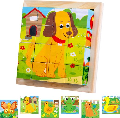 Würfelpuzzle holz - würfelpuzzle, 3d