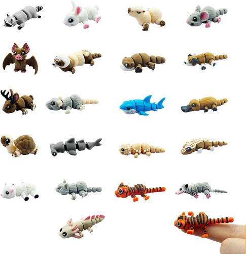 21pcs gedruckte tiere - 3d,
