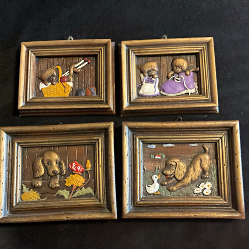 Vintage wandbilder relief - vintage,