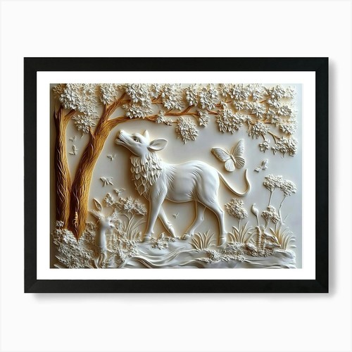 Schöner tier kunstdruck - 3d,